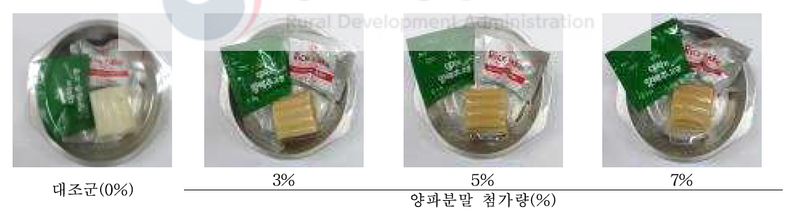 양파떡볶이떡과 양파농축액함유 고추장떡볶이소스 패키지 제조
