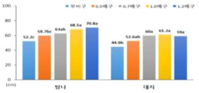 가을재배 개화기 경장 특성