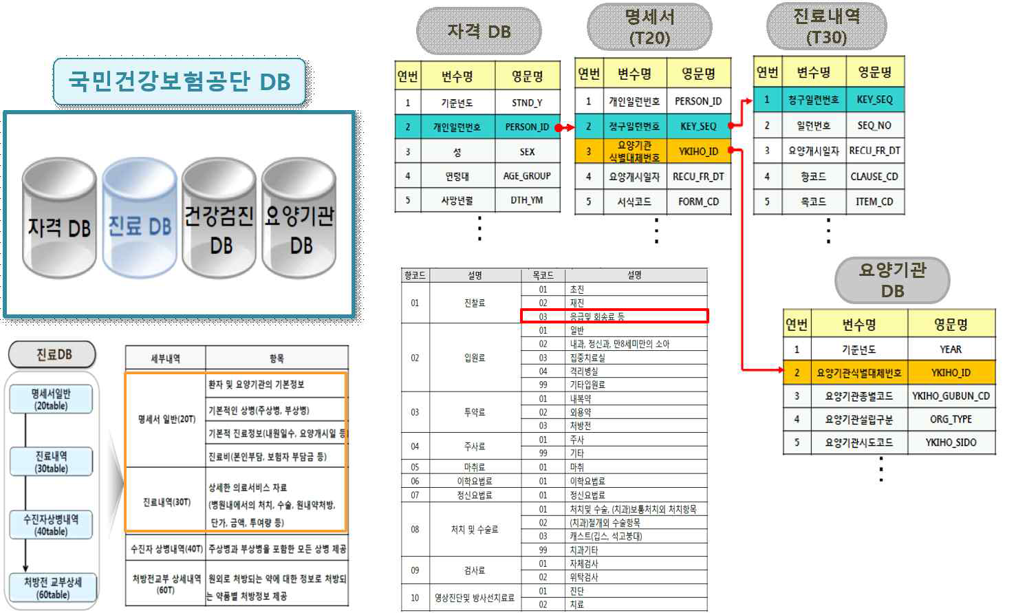 국민건강보험공단 DB에서의 응급실 내원 정보 추출 절차