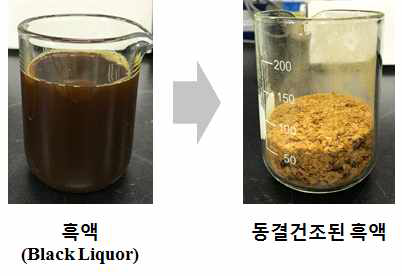 흑액의 동결건조