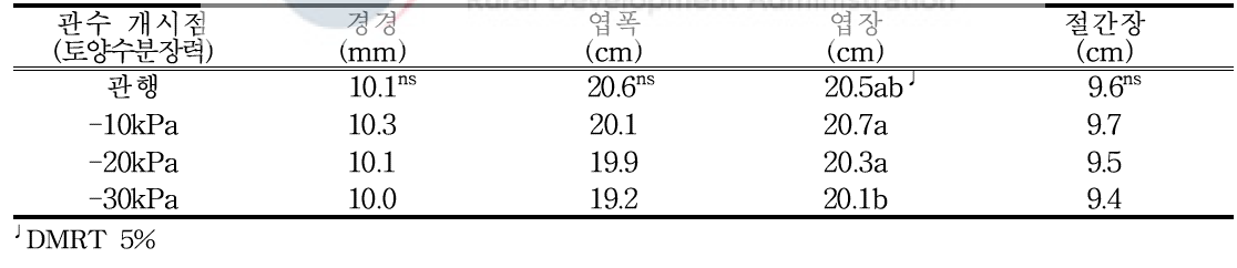 수박 정식 후 60일 생육상황