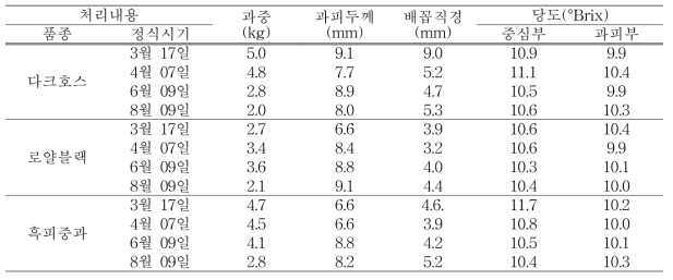 과실 특성