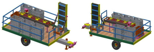 1차 무 수집기 시작기의 3D 모델