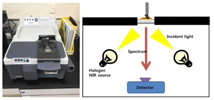 FT-NIR system and schematic diagram of measurement