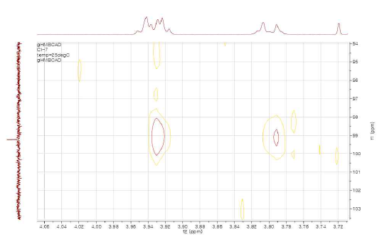 HMBC and 1H-1H COSY NMR spectra of CI 13