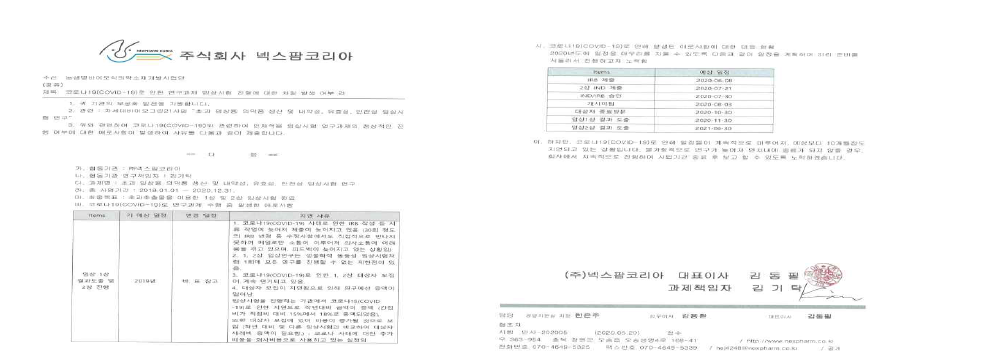 코로나19(COVID-19)로 연구과제 수행 중 발생한 애로사항 공문