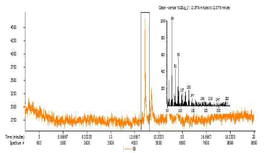 표준물질(GGPP) 0.125μg GC-TOF-MS 기기분석 결과 크로마토 그램