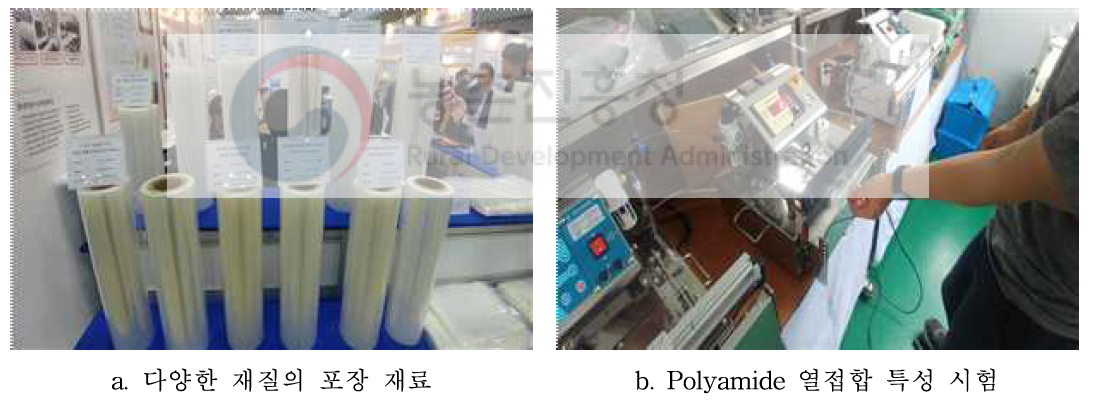 포장 종류별 특성 조사 및 Polyamide 열접합 시험