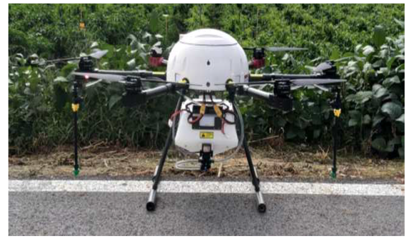 Multicopter for pesticide spraying used in the 2-3 years