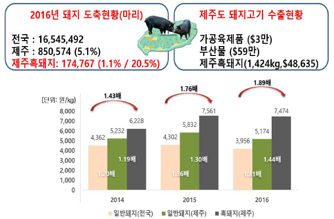 제주도 도축 및 수출현황