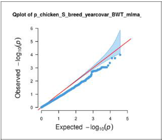 코니쉬 갈색(S) QQ plot