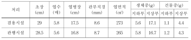 딸기 재배 및 육묘겸용 시설에서의 묘 생육 특성