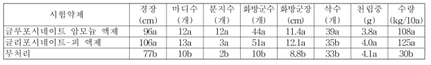 들깨 밭(휴간) 비선택성 제초제 처리에 따른 약효처리구의 후기생육 및 수량 특성 조사 (식량원 밀양)