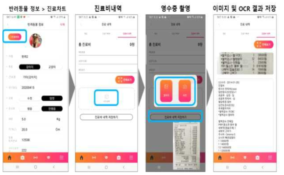 사용자용 APP: 진료 영수증 관리