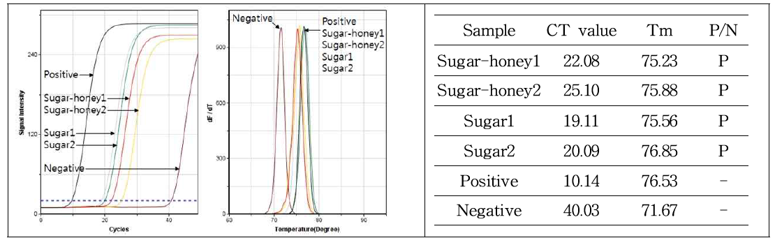 설탕물과 사양벌꿀에서 사탕수수 특이유전자 검출