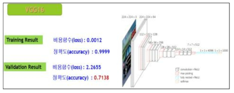 VGG16 알고리즘을 이용한 콩 30품종 판별 학습결과