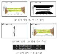 식물 잎맥 영상 너비 측정 프로그램 결과