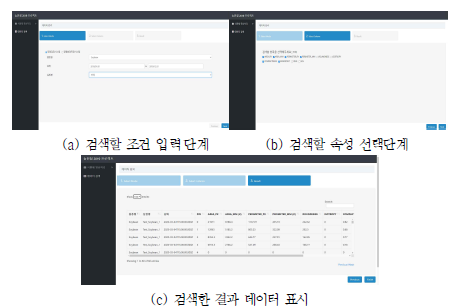 데이터 검색 웹 구현 구동시연