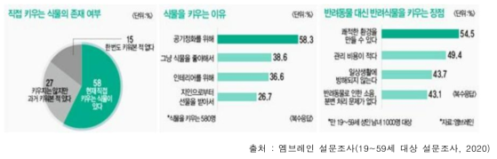 반려식물에 대한 인식 설문조사 결과