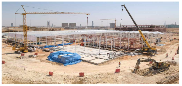 사우디아라비아 Estidamah 연구센터 연구동 건물과 첨단온실의 건설과정