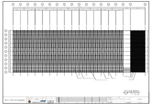 첨단 디지털 온실 지붕 평면도