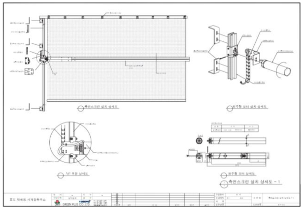 측면 스크린 설치평면도상세도 -1