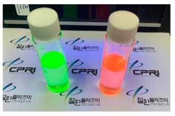 반응성이 높은 전구체(P(SiMe3)3)를 이용한 녹색, 빨간색 InP 퀀텀닷 용액