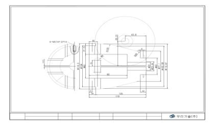 무인수상선 마운트타입 소나장비 구성품 설계 (전동지그 내부4)