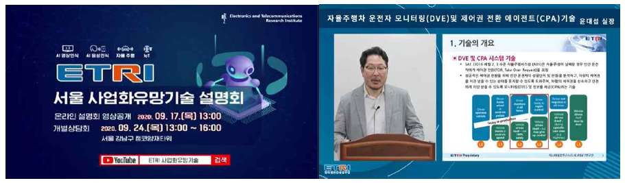 ETRI 서울 사업화유망기술 설명회