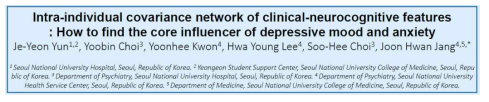 Yun et al., Intra-individual covariance network of clinical-neurocognitive features: How to find the core influencer of depressive mood and anxiety