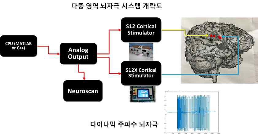 다중 영역 뇌자극 시스템의 개략도