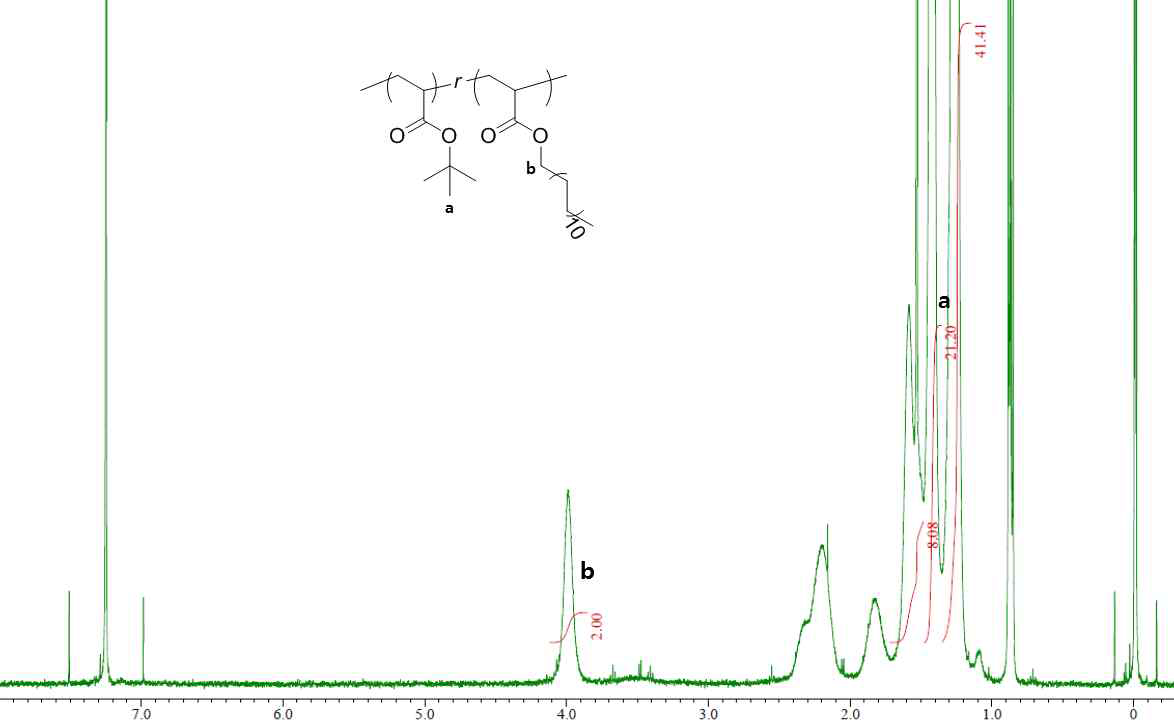 Polymer03 샘플(Table 1 참조)의 1H-NMR 결과