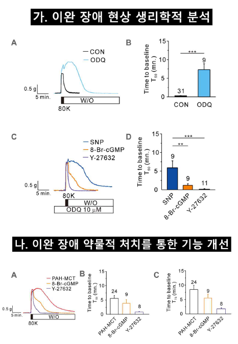 이완장애 현상의 기능 개선