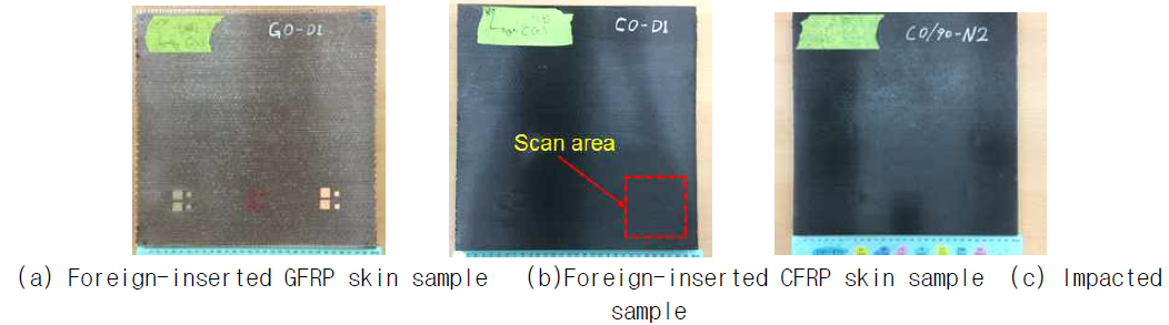 Foreign material-inserted honeycomb sandwich panels