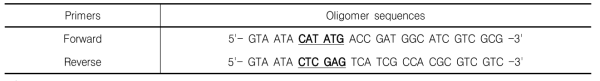 Primers used in the present study