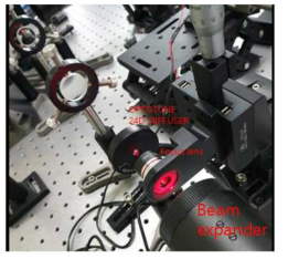 Focused beam on diffuser of LSR