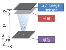 Schematic diagram of lensless microscope