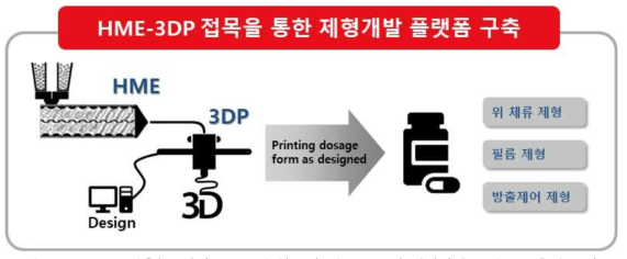 고온용융 압출(HME)과 3D 프린팅(3DP) 접목을 통한 제형개발 플랫폼 구축연구 개요