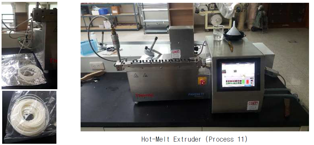 HME 장비를 이용한 약물함유 필라멘트의 제조