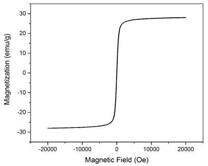 Magnetization Hysteresis loop for CE-rGO-Mag (T = 30°C)