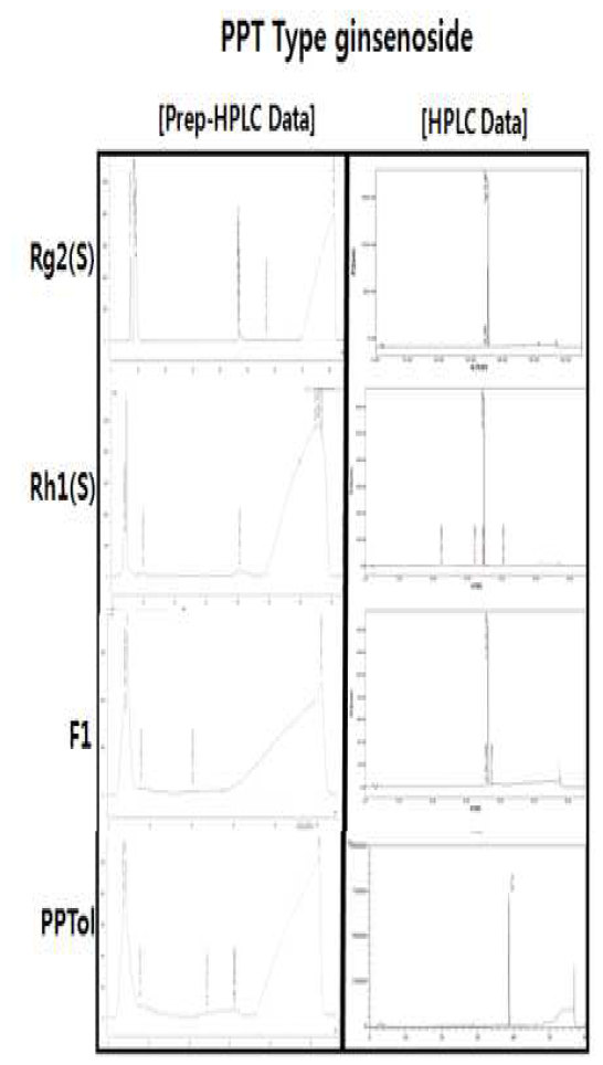 PPT Type ginsenoside 고순도 분리