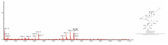 Ginsenoside Rg2(S) LC/MS 분석 결과