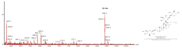 Ginsenoside C-Mx1 LC/MS 분석 결과