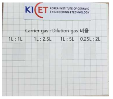 캐리어 및 희석 가스 비율에 따른 박막 변화