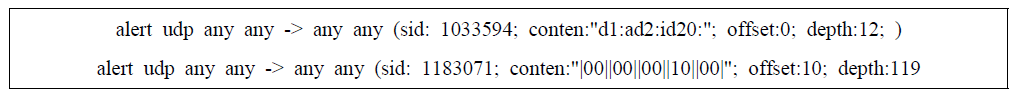 torrent 응용 콘텐츠 시그니쳐 예시