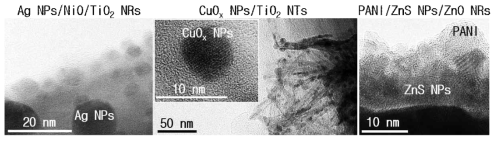 나노복합체 광촉매의 CO2 전환 메탄올 합성 반응 전 TEM 이미지
