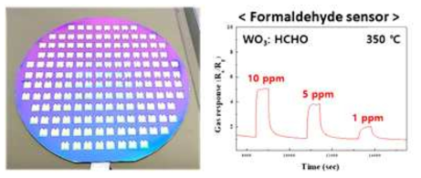 패턴전사프린팅 기반 대면적 가스센서 제작 및 평가 결과물
