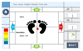 족저압 분석 프로그램 화면 구성도