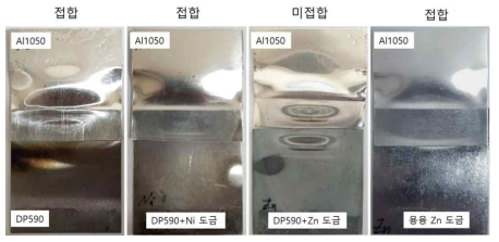 DP590 및 도금 소재의 MPW 접합성 평가 실험 결과