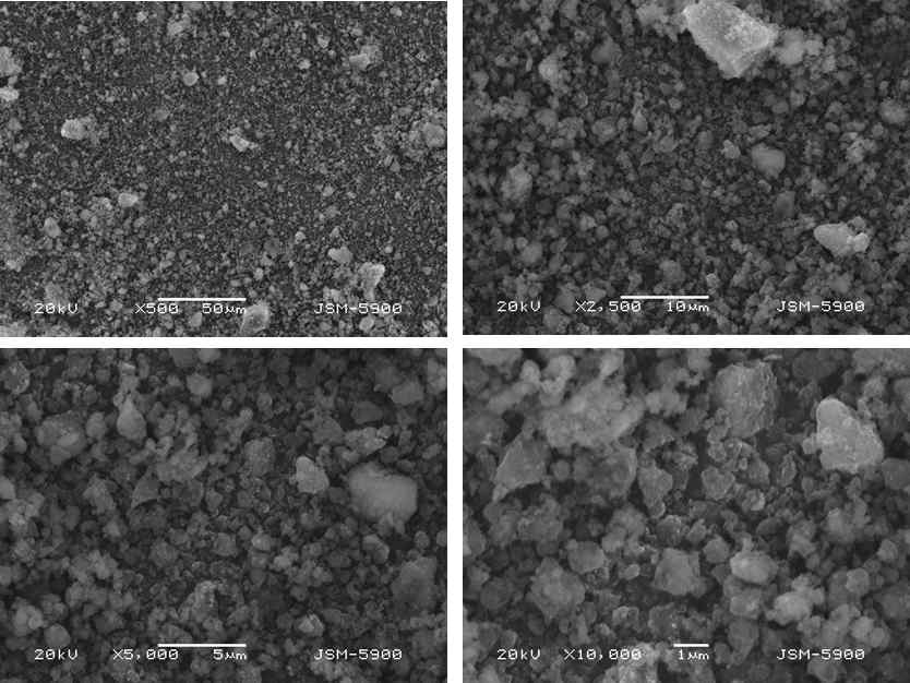 SEM image of Mg-2.5CNT-2.5Ni dehydrided after four cycles at 593K